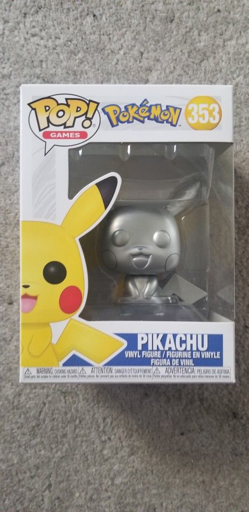 Pokemon Funko Silver Pikachu NEW