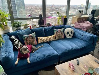 Beautiful Big Blue Couch!