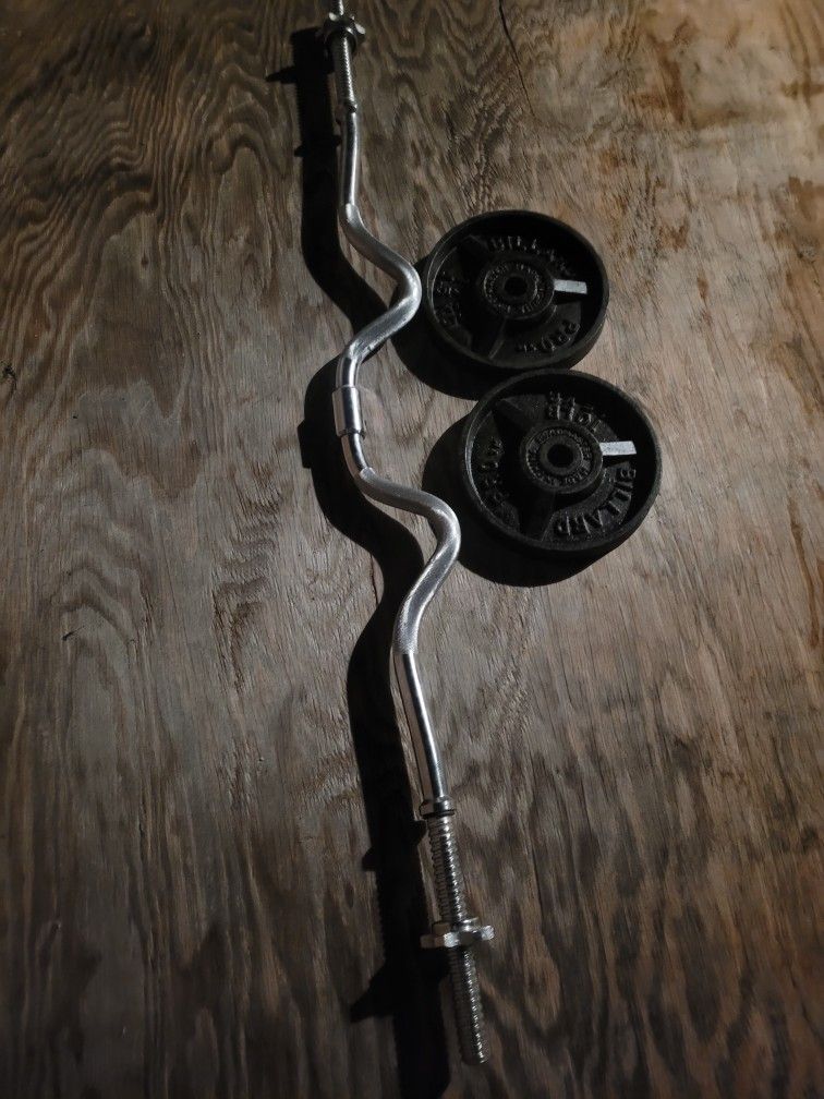 curl Bar N Weights