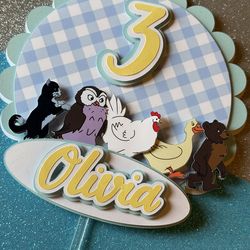 Little bear cake topper 🐻🦉🐥