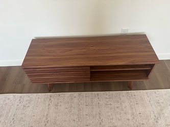 Safavieh Mid-Century Modern Walnut TV Stand – Excellent Condition – $90