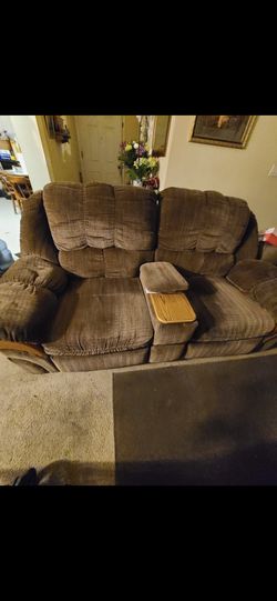 Sofa With Pull Out Bed And Love Set With Recliners