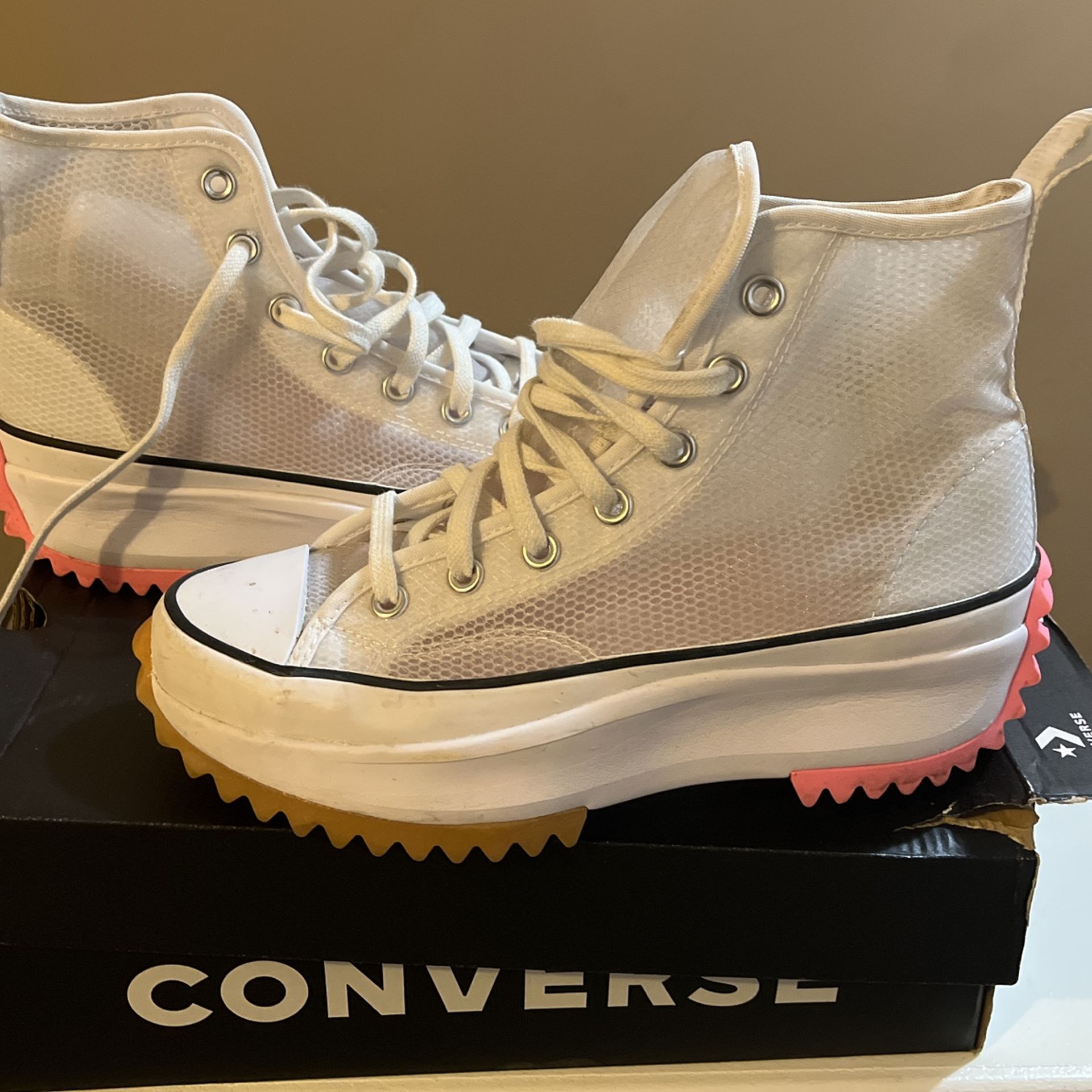 Converse Run Star Hike High Concrete Heat White
