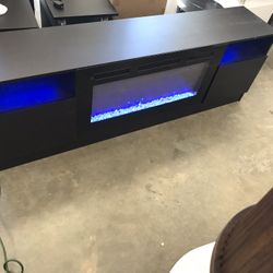New,70”TV stand With Fireplace(already Assembled 