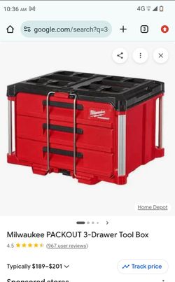 3 Drawer PACK OUT BOX BRAND NEW $100