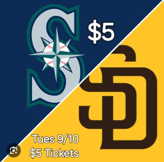 Seattle Mariners Vs San Diego Padres Tuesday September 10