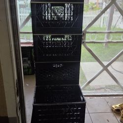 Black Metal Framed Heavy Duty Crates