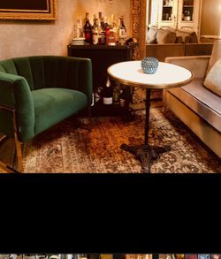 Marble Bistro Table With cast iron bases