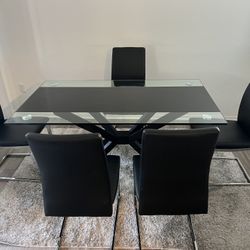 Glass Dining Room Table With Chairs