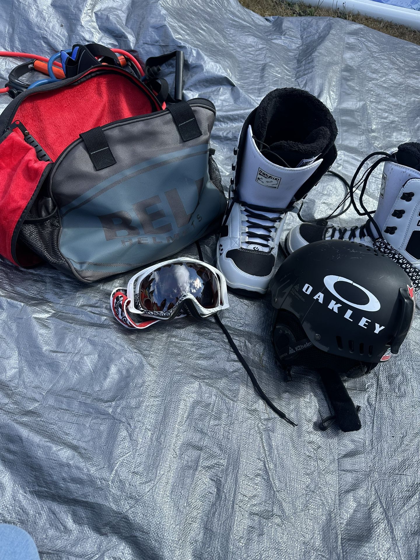 Snowboard Boots And helmet