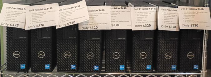 8x Dell Precision 3450 Tower Desktop PC business starter lot!