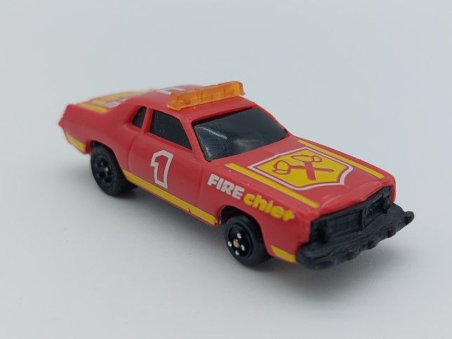 1980 Vintage KidCo Burnin Key Car #1 Fire Dept Chief Red Diecast Rare