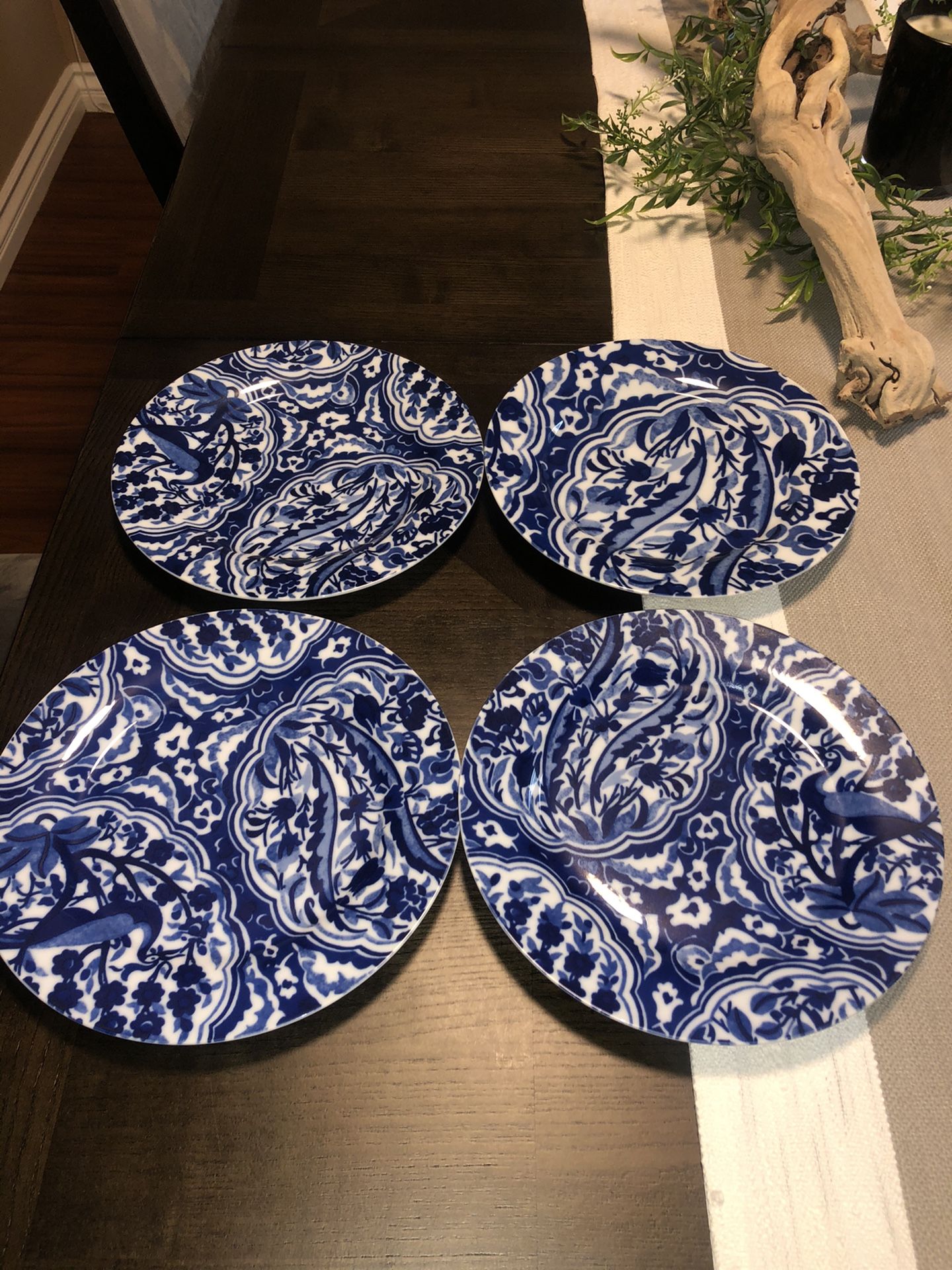 Pottery Barn Something Blue Salad Plates (Set Of 4)