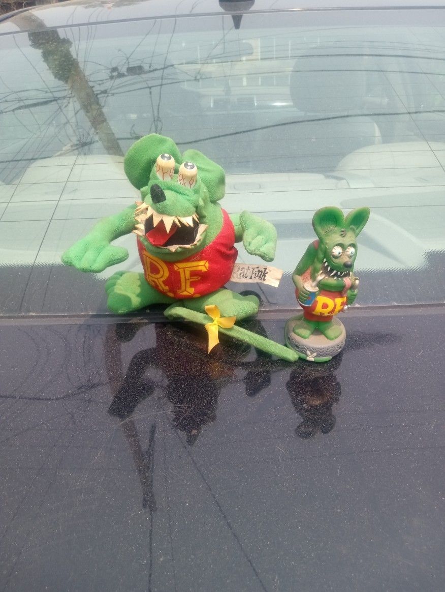 Collectible Vintage Rat Fink One Bean And Bible Figures. For Both