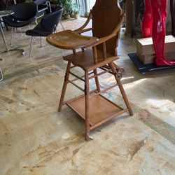 Mid-century convertible, highchair desk, and Walker