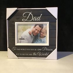 Malden International Designs Sun Washed Words Dad Distressed Black Picture Frame