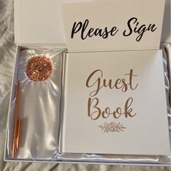 Rose Gold Wedding Guest Book