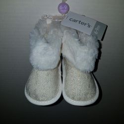 Carter's Baby Girl Boots Size 3 (6-9M)