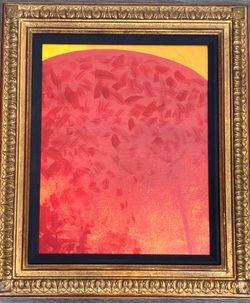 Red and Yellow Acrylic Painting