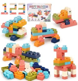 44PCS Big Soft Building Blocks for Toddler 18M+, Home Stacking Toys