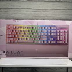 Razer BlackWidow V3 Wired Gaming Mechanical Green Switch Keyboard - Quartz