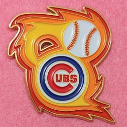 Chicago Cubs "FIREBALL" Lapel/Hat/Tie Pin By Sportscrate (UNUSED)😇MINT CONDITION!👀🤯Please Read Description.