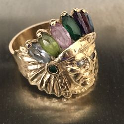 14k Solid Gold Large Indian Ring Buy-Sell-Trade