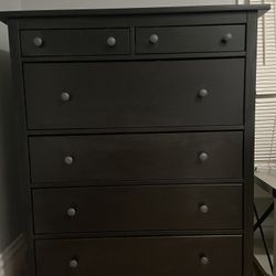 6-drawer dresser, black-brown, 42 1/2x51 5/8 "
