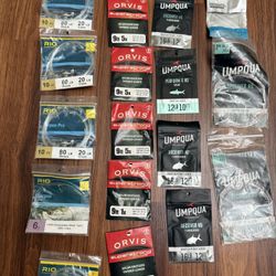 Lot of Fly Fishing Leaders & Shock Tippets – RIO, Orvis, Umpqua, Scientific Anglers (16 pcs)