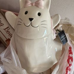 CUTE GHOST CAT CANISTER 