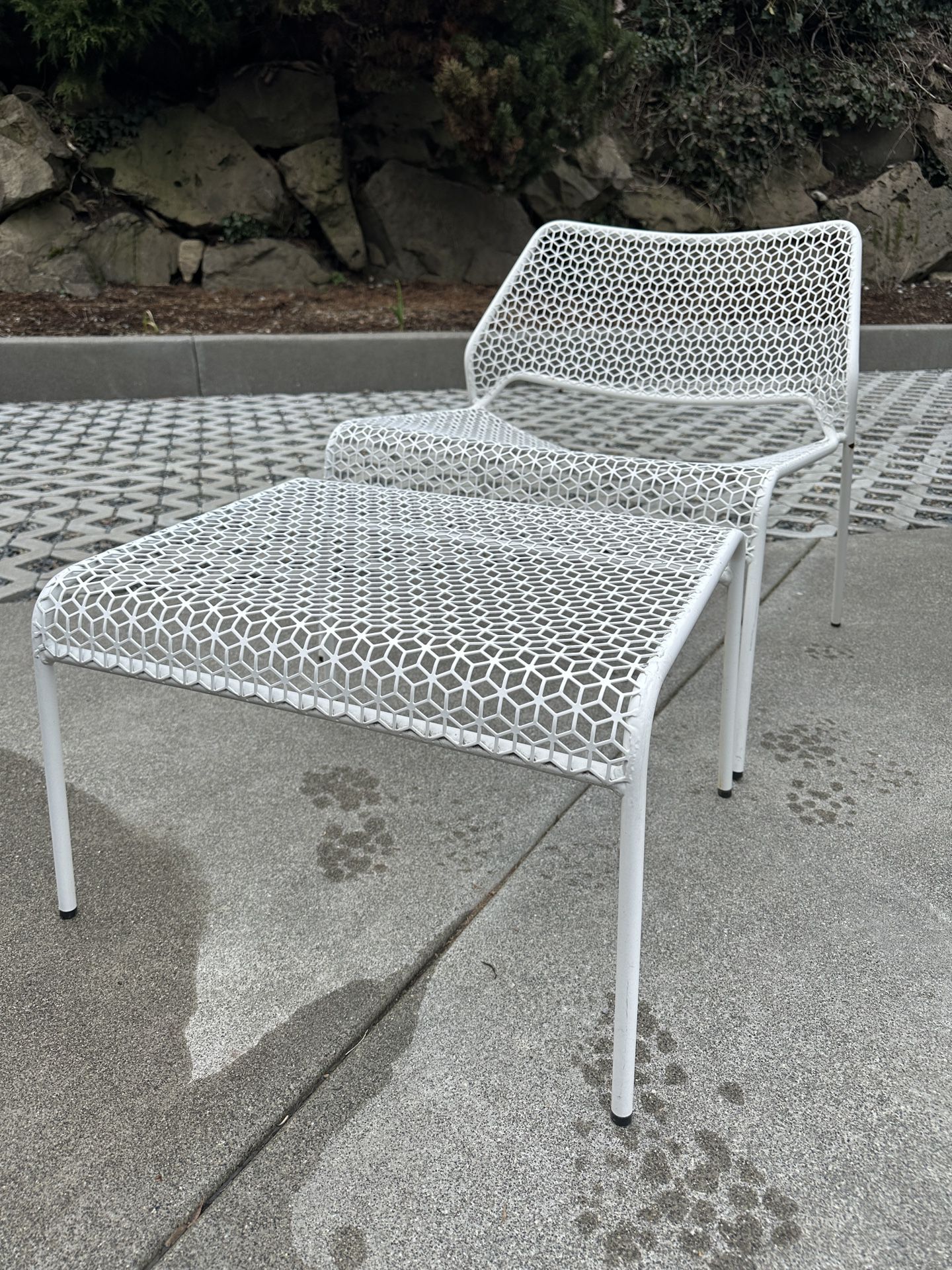 Designer Outdoor modern Chair and Ottoman 