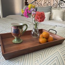 Beautiful Wooden Serving Tray..13X 15
