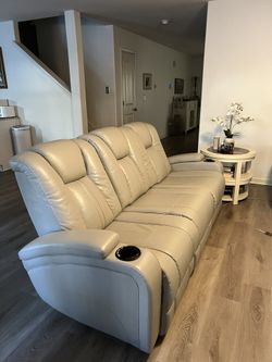 Leather Recliner Sofa