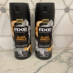Axe Fine Fragrance Men's Fresh Deodorant Body Spray Black Vanilla, Aluminum Free, 4 oz New