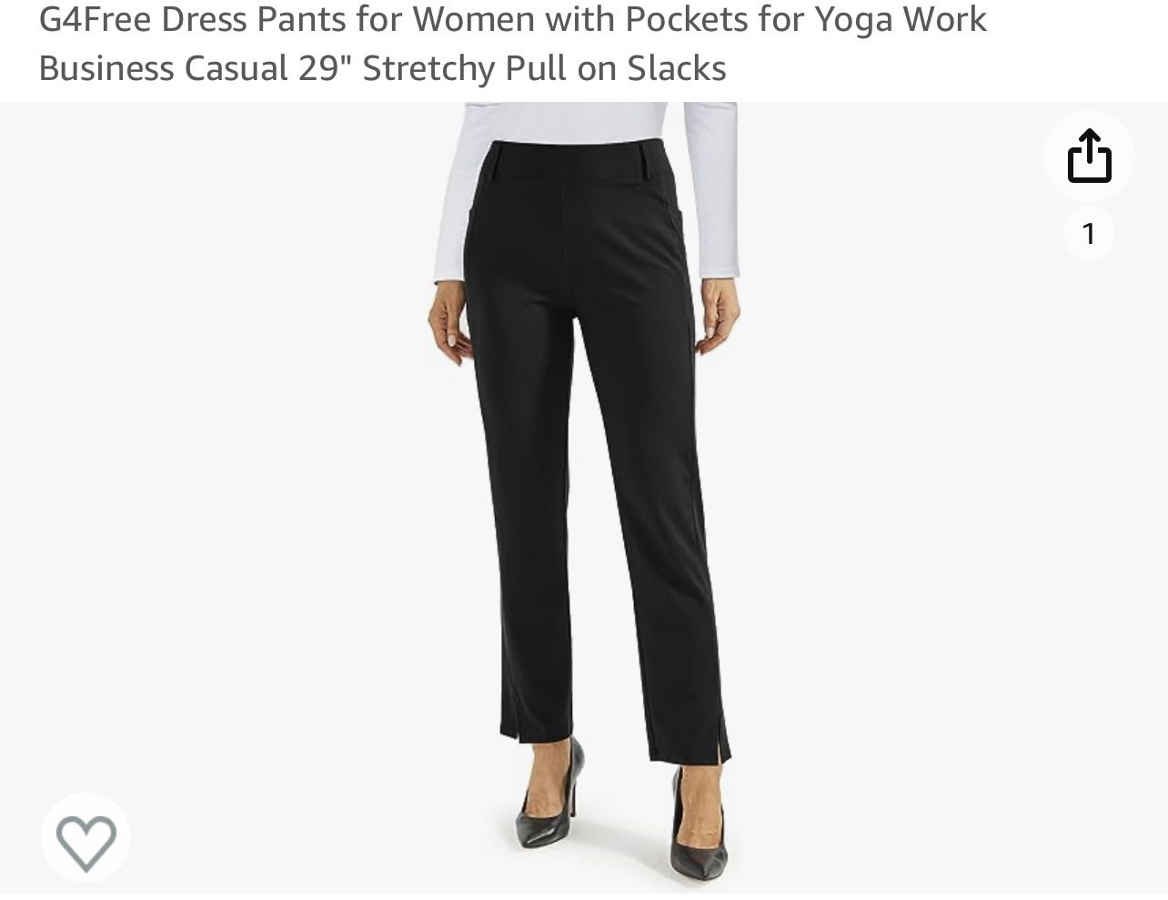 G4Free Dress Pants for Women with Pockets for Yoga Work Business