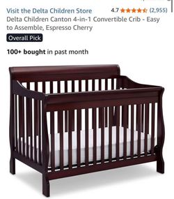 Toddler Crib, Mattress, and Bedspread
