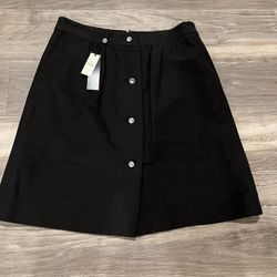 NWT - Talbots lined skirt, sparkle buttons/pockets, size 4P