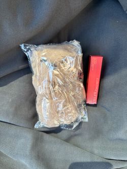 Ariana grande teddy bear plush key chain + lip butter pop up merch