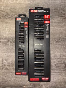 Icon 26pc 3/8 Shallow/Deep Impact Sockets (metric)