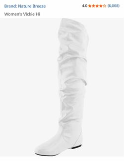 NEW White Thigh-high Boots Size 7. Fashion/Costume