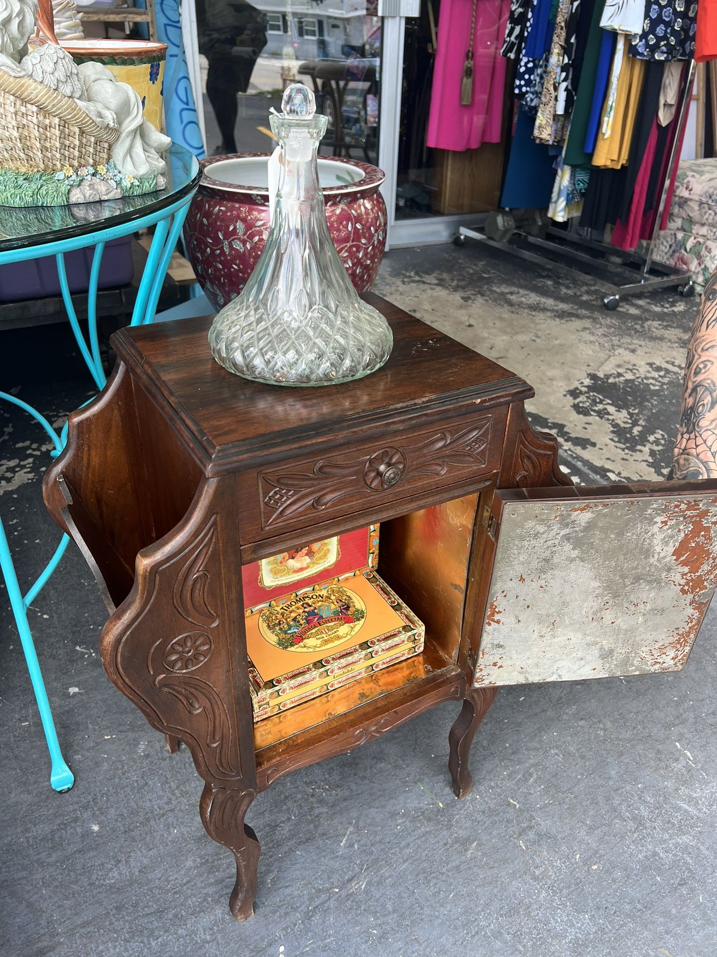 Antique French Style Single Drawer Humidor