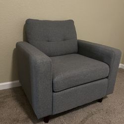 Modern Grey Chair Single Couch