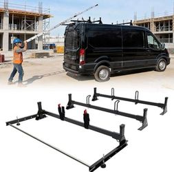 Van Roof Ladder Cargo Rack w Rear Roller 2015-2026 Ford Transit NEW