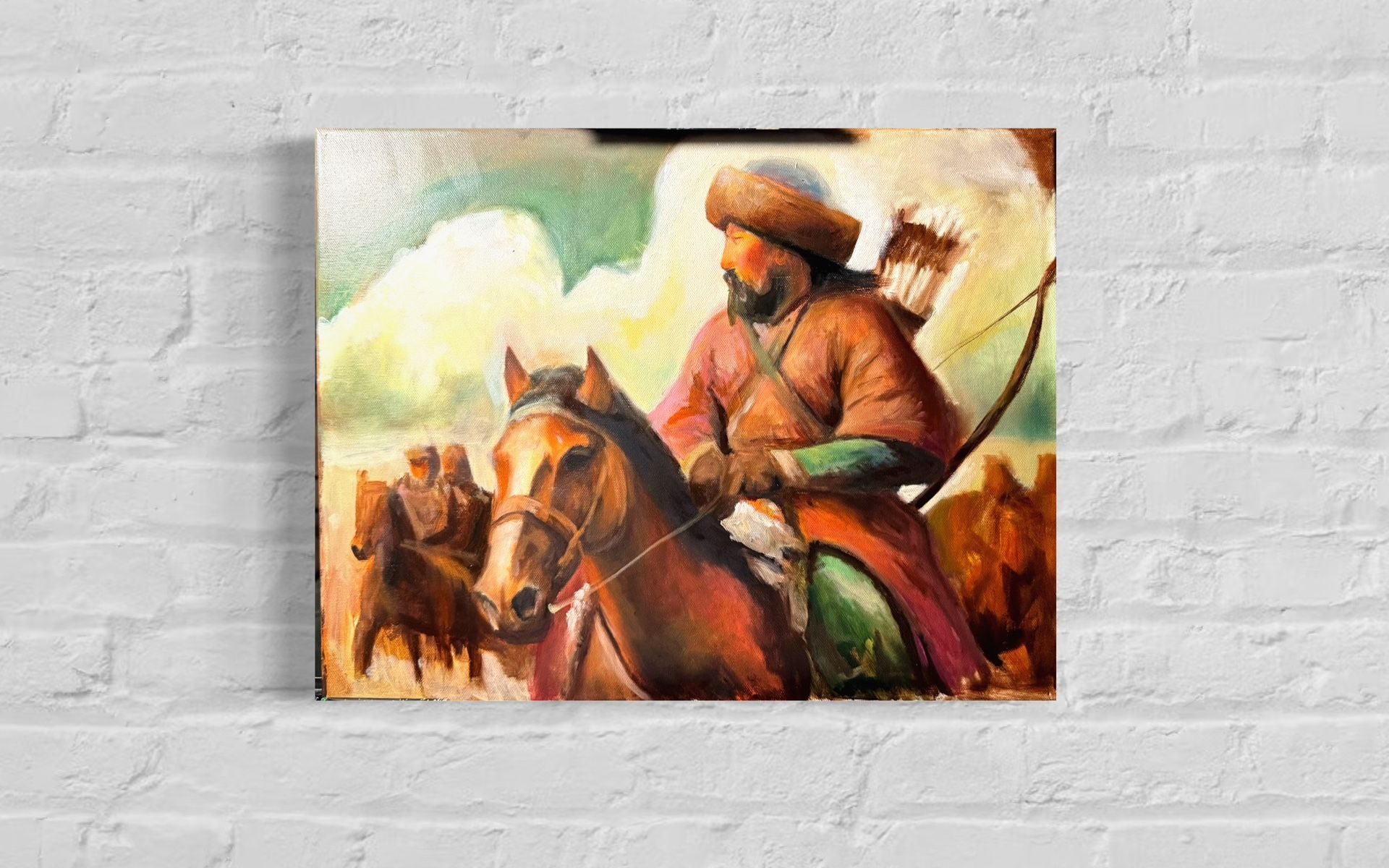 Ghengis Khan Mongolian Archer Painting 