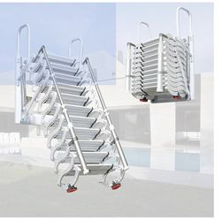 12 Steps attic stairs , wall mounted folding loft Ladder,