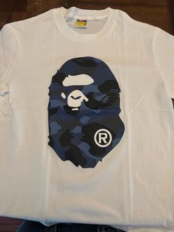 BAPE Blue Camo Ape Head T-Shirt Medium