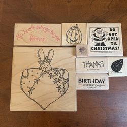 Mixed lot of holiday, Birthday, Thank you Stampin Up Crafts Stamps Quantity 8 More Listings Posted