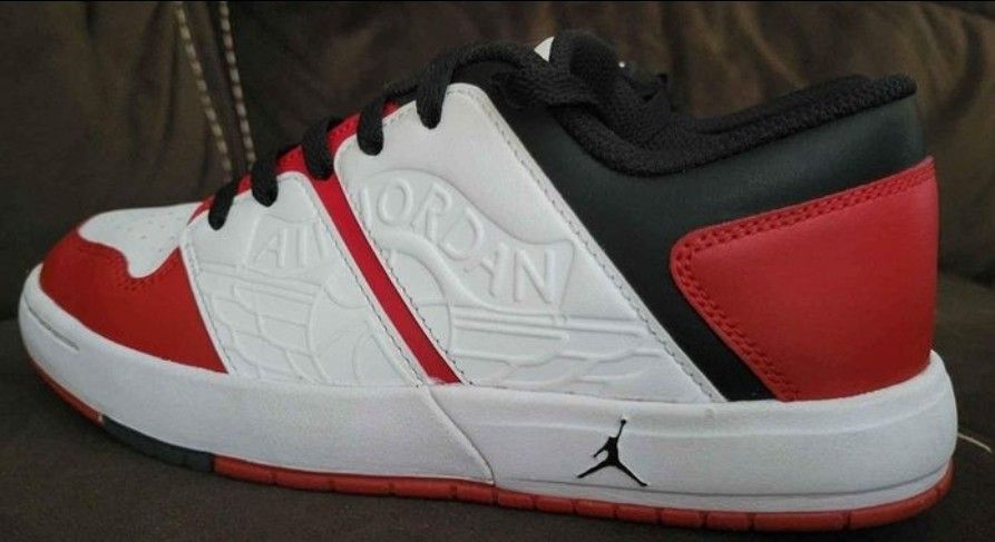 Boys Red, Black & White Jordan Shoes Size 5y
