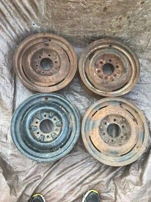 Chevrolet 16x4 6 Lug Wheels Clips Steel Rim 1930s 1940s 1950s Original GM SET