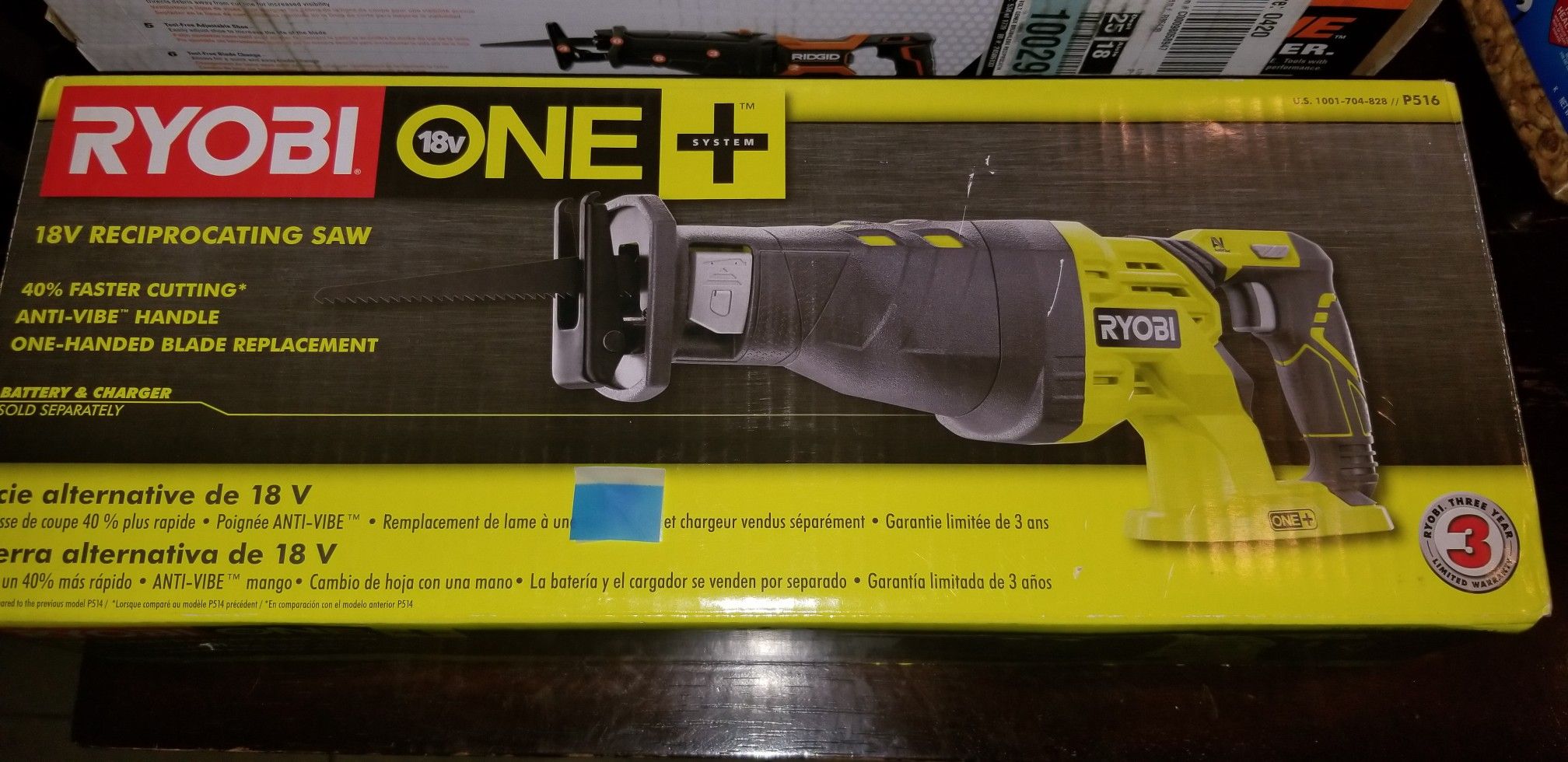 Brand new Ryobi 18V Recipprocating Saw